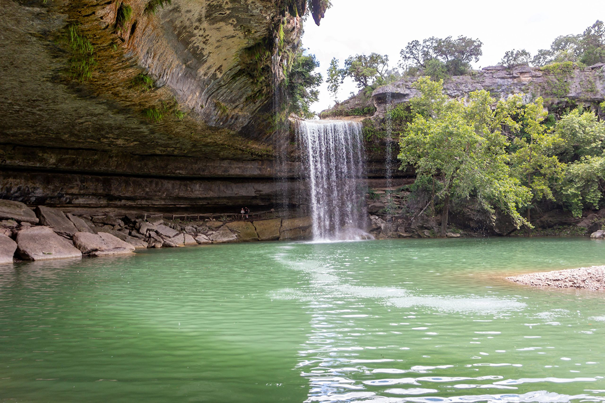 Waterfall at Hamilton Pool Preserve, 45 minutes from hundreds of affordable vacation rentals in Austin