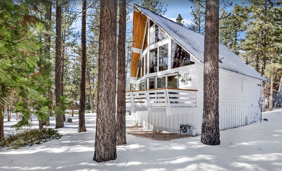 A frame cabin vacation rental in Big Bear California