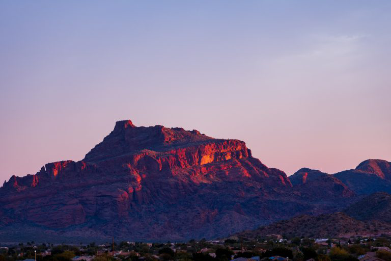Mountains in Mesa Arizona, a town where affordable vacation rentals abound