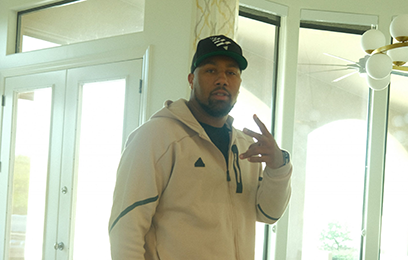 Linebacker Bradley Chubb poses for a photo at his last minute vacation rental with Whimstay