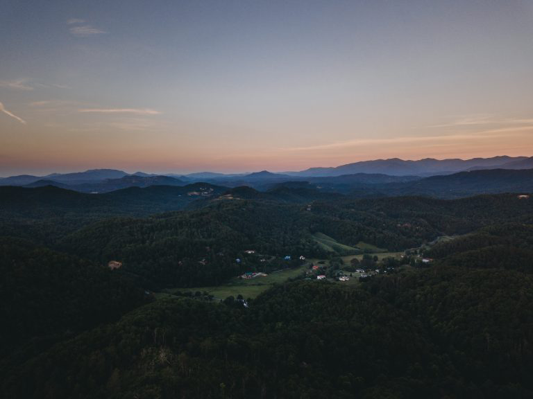 Sunset views from above Pigeon Forge near Gatlinburg
