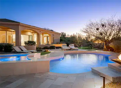 a view of the pool at this last minute vacation rental in Scottsdale