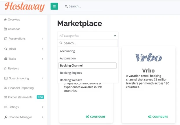 Hostaway marketplace