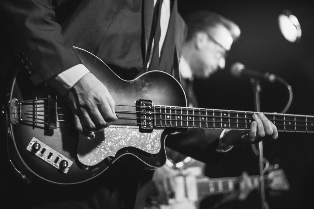 Man playing blues guitar