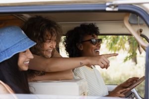 Women on a road trip